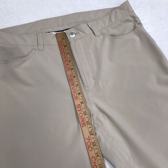 PETER MILLAR EB66 Golf Pants Men 36x30 Khaki Tan Crown Sport Stretch Fabric - Picture 15 of 16